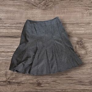 Louben Gray Wool Blend Knee-Length Fit and Flare Skirt Size 8